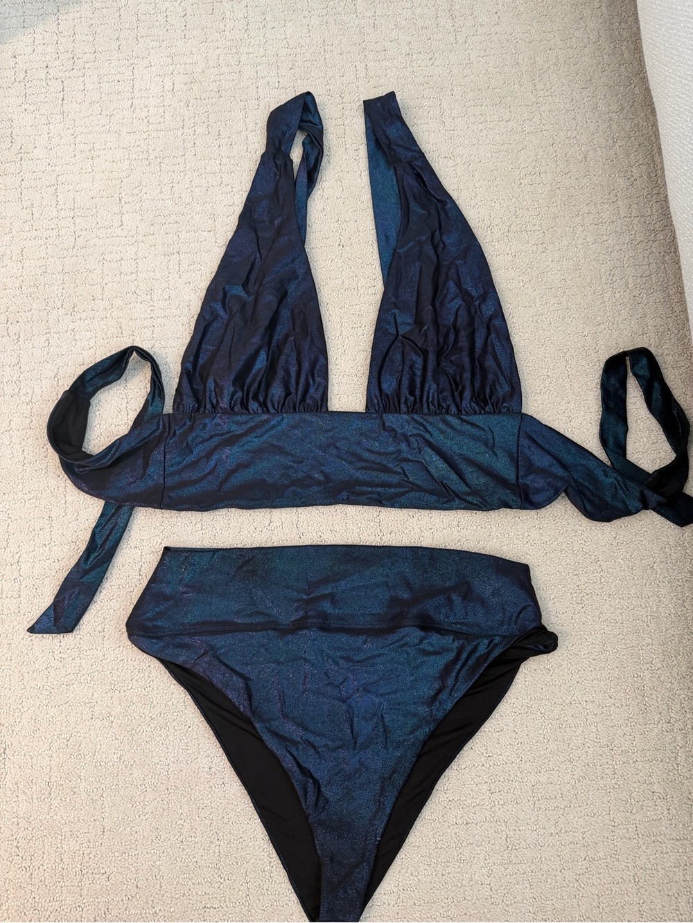 Beach Riot Shadow Shimmer Bikini XL - Like New worn one time